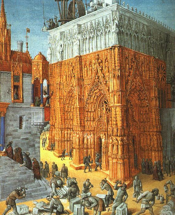 Jean Fouquet The Building of a Cathedral oil painting picture
